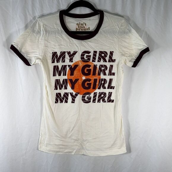 ain't too proud Temptations Shirt Women's Medium White Red Graphic Print - Picture 1 of 9